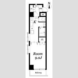 ラヴィアン名駅 1Kの間取図画像