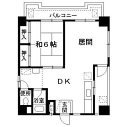 第7スカイビル 1LDKの間取図画像