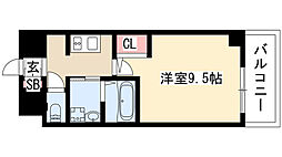 サンドリヨン 1Kの間取図画像