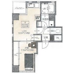 actile 1DKの間取図画像