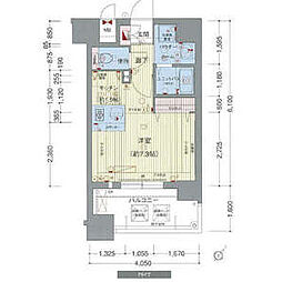 プレサンス名古屋STATIONビジュ 1Kの間取図画像