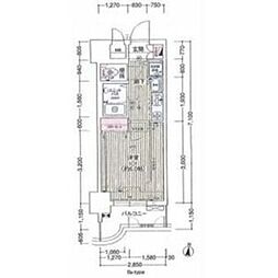 プレサンス名古屋城前 1Kの間取図画像