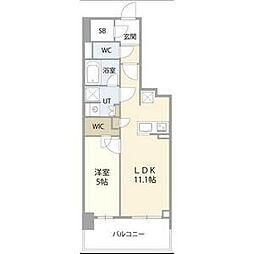 オープンレジデンシア栄 1LDKの間取図画像