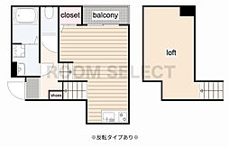 ボヌール中村公園 1Kの間取図画像