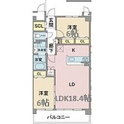 JouirIssha 2LDKの間取図画像