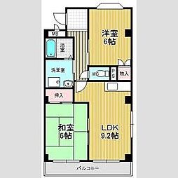 エスポワールアイ 2LDKの間取図画像