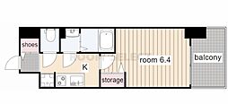メイクス名駅南2 1Kの間取図画像