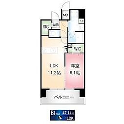 EARTHGRANDE泉 1LDKの間取図画像