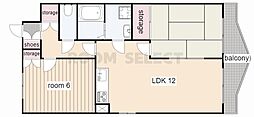 プレステイジ清水 2LDKの間取図画像
