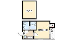 エトワール白金 1Kの間取図画像