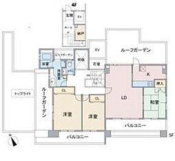 三旺マンション第2社台 3LDKの間取図画像