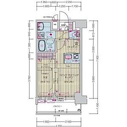 プレサンス桜山駅前アフォード 1LDKの間取図画像