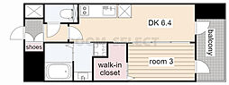 エステムコート名古屋セントリア 1DKの間取図画像