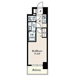 S-RESIDENCE浄心 1Kの間取図画像