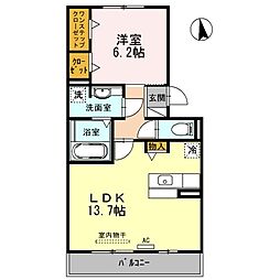 グランドール正徳 1LDKの間取図画像