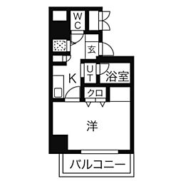 M'SHouse1 1Kの間取図画像