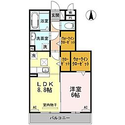 ラメゾンドB5 1LDKの間取図画像
