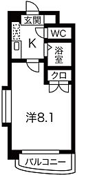 シティライフ一社南 1Kの間取図画像