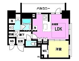 ミルーナヒルズ亀有 1LDKの間取図画像