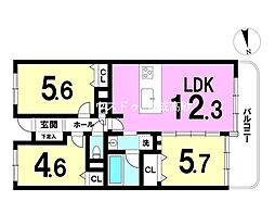 ウッディライフお花茶屋 3LDKの間取図画像