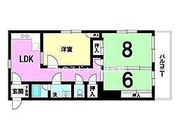 中田ビル 3LDKの間取図画像