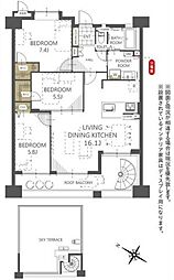 ファーネストアクアヴィラ保田窪 3LDKの間取図画像