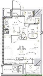 東急池上線 御嶽山駅 徒歩2分の賃貸マンション 4階1Kの間取り