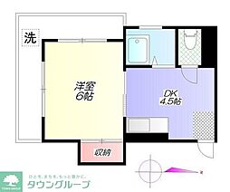佐藤ビル 2階1DKの間取り
