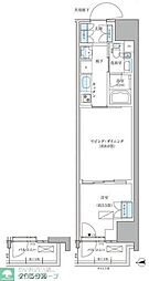 パークアクシス品川天王洲アイル 1LDKの間取図画像
