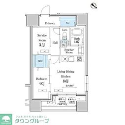 デュオフラッツ池尻大橋 1SLDKの間取図画像