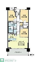 パークホームズ品川ザレジデンス 3SLDKの間取図画像