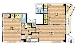 レイランド・アザブ 2LDKの間取図画像