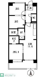 アクティ目黒駅前1号棟 3LDKの間取図画像
