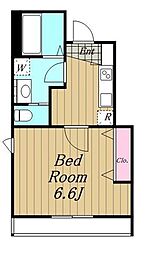 Y'scourt 1Kの間取図画像