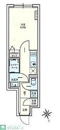 羽田六間堀レジデンス 1Kの間取図画像