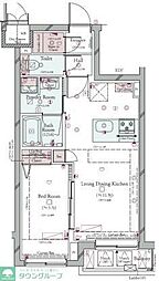 コンシェリア目黒本町 THE RESIDENCE 1LDKの間取図画像