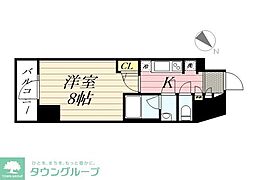 グランパセオ麻布十番 1Kの間取図画像