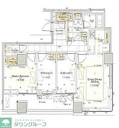 パークコート虎ノ門 3LDKの間取図画像