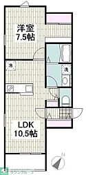 (仮称)目黒区下目黒3丁目新築計画 1LDKの間取図画像