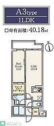 S-RESIDENCE駒場東大前 1LDKの間取図画像