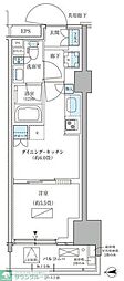 パークアクシス品川天王洲アイル 1DKの間取図画像