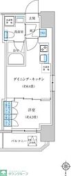 レジディア蒲田プレイス 1DKの間取図画像