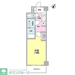 ル・ヴィラージュ中目黒 1Kの間取図画像