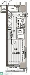 アヴァンティーク銀座2丁目弐番館 1Kの間取図画像