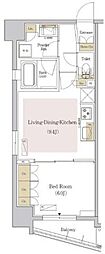 アーバネックス銀座東3 1LDKの間取図画像