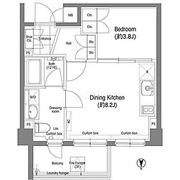 戸越銀座プレイス 1LDKの間取図画像
