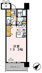 ロイヤルパークス豊洲 1Kの間取図画像