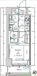 アクサスレジデンス目黒東 1Kの間取図画像