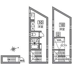 コミチテラス大岡山 1LDKの間取図画像