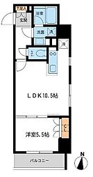 レジデンス両国駅前 1LDKの間取図画像